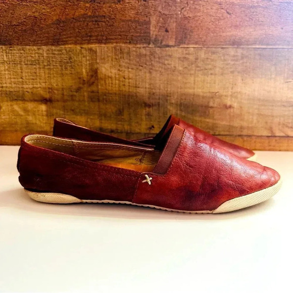 Frye Melanie Leather Slip Ons Flats - Picture 3 of 9